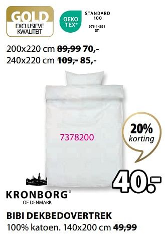 Promoties Bibi dekbedovertrek - Kronborg - Geldig van 27/12/2023 tot 31/01/2024 bij Jysk