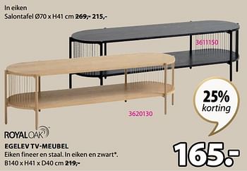 Promoties Egelev tv-meubel - Huismerk - Jysk - Geldig van 27/12/2023 tot 31/01/2024 bij Jysk