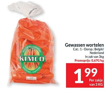 Promoties Gewassen wortelen - Kimco - Geldig van 02/01/2024 tot 07/01/2024 bij Intermarche