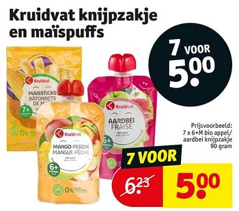 Promoties Bio appel- aardbei knijpzakje - Huismerk - Kruidvat - Geldig van 02/01/2024 tot 14/01/2024 bij Kruidvat