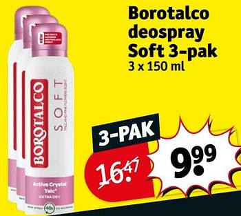 Promoties Borotalco deospray soft - Borotalco - Geldig van 02/01/2024 tot 14/01/2024 bij Kruidvat