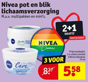 Promoties Crème limited edition rainbow - Nivea - Geldig van 02/01/2024 tot 14/01/2024 bij Kruidvat