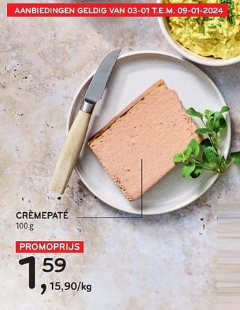 Promoties Crèmepaté - Huismerk - Alvo - Geldig van 03/01/2024 tot 16/01/2024 bij Alvo