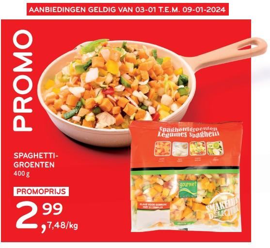 Promoties Spaghettigroenten - Huismerk - Alvo - Geldig van 03/01/2024 tot 16/01/2024 bij Alvo