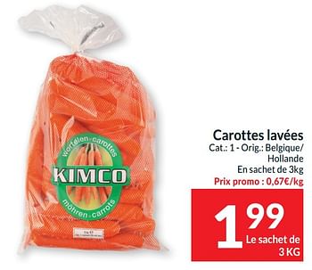 Promotions Carottes lavées - Kimco - Valide de 02/01/2024 à 07/01/2024 chez Intermarche