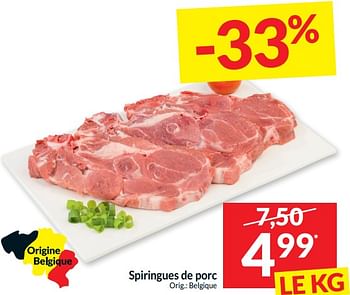 Promotions Spiringues de porc - Produit maison - Intermarche - Valide de 02/01/2024 à 07/01/2024 chez Intermarche
