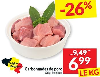 Promotions Carbonnades de porc - Produit maison - Intermarche - Valide de 02/01/2024 à 07/01/2024 chez Intermarche