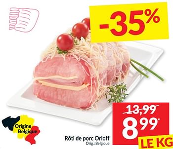 Promotions Rôti de porc orloff - Produit maison - Intermarche - Valide de 02/01/2024 à 07/01/2024 chez Intermarche