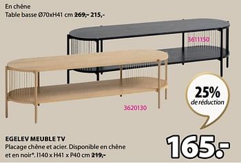 Promotions Egelev meuble tv - Produit Maison - Jysk - Valide de 27/12/2023 à 31/01/2024 chez Jysk