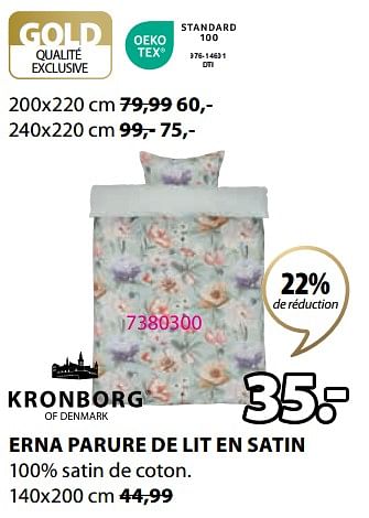 Promotions Erna parure de lit en satin - Kronborg - Valide de 27/12/2023 à 31/01/2024 chez Jysk
