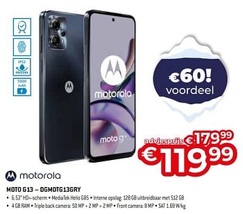 Promoties Motorola moto g13 - dgmotg13gry - Motorola - Geldig van 03/01/2024 tot 31/01/2024 bij Auva