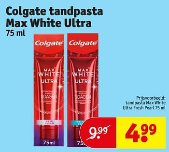 Colgate Tandpasta max white ultra fresh pearl - Promotie bij Kruidvat