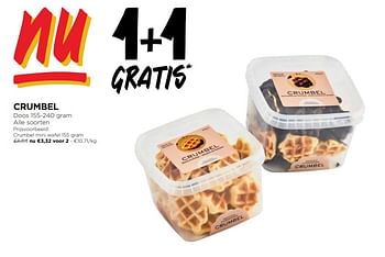 Promoties Crumbel mini wafel - Crumbel - Geldig van 03/01/2024 tot 09/01/2024 bij Jumbo
