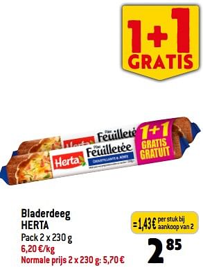 Promoties Bladerdeeg herta - Herta - Geldig van 03/01/2024 tot 09/01/2024 bij Match