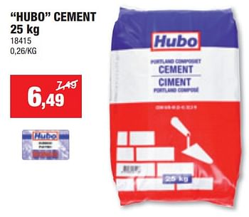 Promotions Hubo cement - Produit maison - Hubo  - Valide de 03/01/2024 à 14/01/2024 chez Hubo