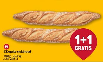 Promoties L’exquise stokbrood - Huismerk - Delhaize - Geldig van 04/01/2024 tot 10/01/2024 bij Delhaize