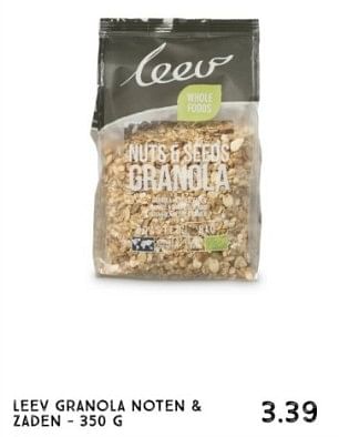 Promoties Leev granola noten + zaden - leev - Geldig van 01/01/2024 tot 27/01/2024 bij Xenos