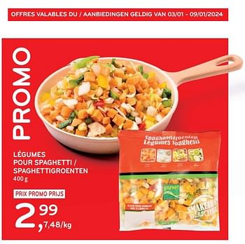 Promotions Légumes pour spaghetti - Produit maison - Alvo - Valide de 03/01/2024 à 16/01/2024 chez Alvo
