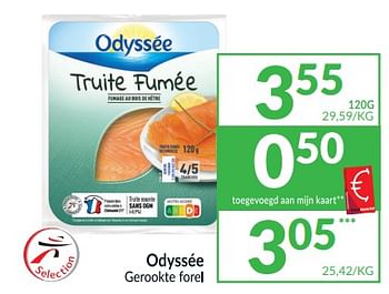 Promoties Odyssée gerookte forel - Odyssee - Geldig van 01/01/2024 tot 31/01/2024 bij Intermarche