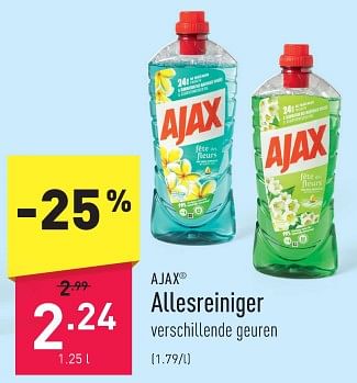 Promoties Allesreiniger - Ajax - Geldig van 08/01/2024 tot 13/01/2024 bij Aldi