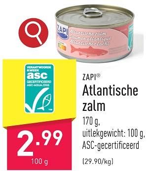 Promoties Atlantische zalm - Zapi - Geldig van 10/01/2024 tot 13/01/2024 bij Aldi