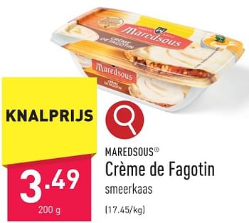 Promoties Crème de fagotin - Maredsous - Geldig van 10/01/2024 tot 13/01/2024 bij Aldi