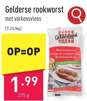 Promoties Gelderse rookworst - Huismerk - Aldi - Geldig van 10/01/2024 tot 13/01/2024 bij Aldi