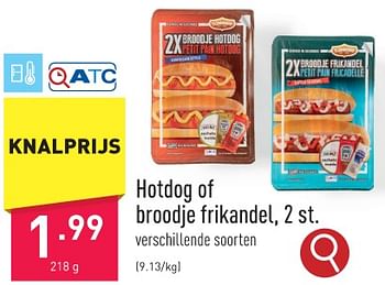 Promoties Hotdog of broodje frikandel - Huismerk - Aldi - Geldig van 10/01/2024 tot 13/01/2024 bij Aldi