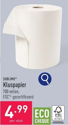 Promoties Kluspapier - Sublimo - Geldig van 13/01/2024 tot 13/01/2024 bij Aldi