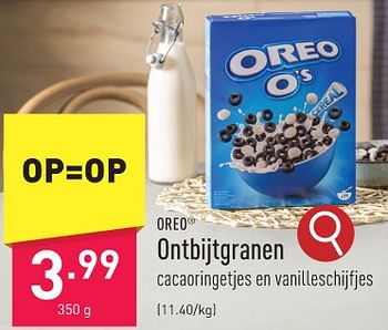 Promoties Ontbijtgranen - Oreo - Geldig van 10/01/2024 tot 13/01/2024 bij Aldi