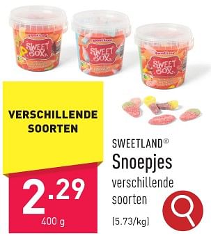 Promoties Snoepjes - Sweetland - Geldig van 10/01/2024 tot 13/01/2024 bij Aldi