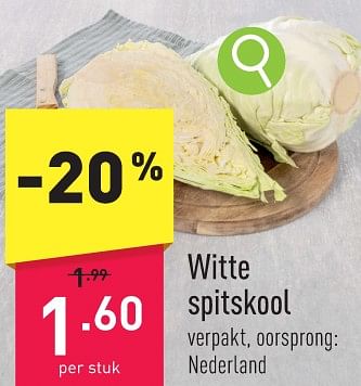 Promoties Witte spitskool - Huismerk - Aldi - Geldig van 08/01/2024 tot 13/01/2024 bij Aldi