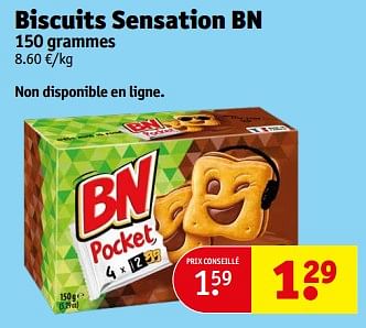 Promotions Biscuits sensation bn - BN - Valide de 02/01/2024 à 14/01/2024 chez Kruidvat