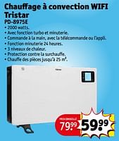 Promo CHAUFFAGE SOUFFLANT DELONGHI HVY1020 EX3 BLANC chez Auchan