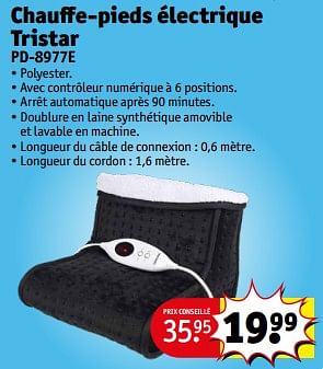 Promotions Chauffe-pieds électrique tristar pd-8977e - Tristar - Valide de 02/01/2024 à 14/01/2024 chez Kruidvat