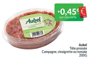 Promotions Aubel tête pressée campagne, vinaigrette ou tomate - Aubel - Valide de 01/01/2024 à 31/01/2024 chez Intermarche