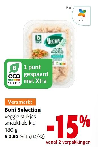 Promoties Boni selection veggie stukjes smaakt als kip - Boni - Geldig van 02/01/2024 tot 16/01/2024 bij Colruyt