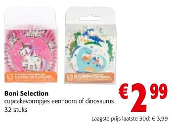 Promoties Boni selection cupcakevormpjes eenhoorn of dinosaurus - Boni - Geldig van 02/01/2024 tot 16/01/2024 bij Colruyt