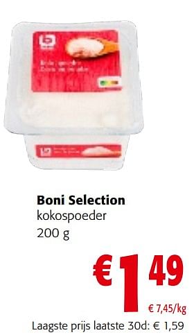 Promoties Boni selection kokospoeder - Boni - Geldig van 02/01/2024 tot 16/01/2024 bij Colruyt