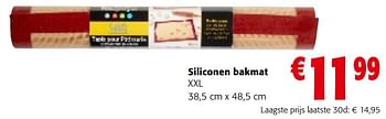 Promoties Siliconen bakmat xxl - Huismerk - Colruyt - Geldig van 02/01/2024 tot 16/01/2024 bij Colruyt