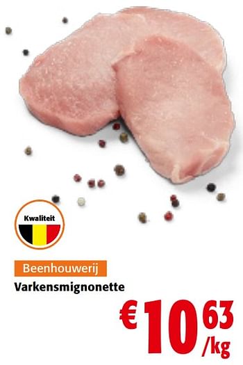 Promoties Varkensmignonette - Huismerk - Colruyt - Geldig van 02/01/2024 tot 16/01/2024 bij Colruyt
