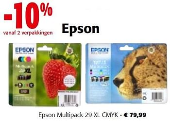 Promoties Epson multipack 29 xl cmyk - Epson - Geldig van 02/01/2024 tot 16/01/2024 bij Colruyt