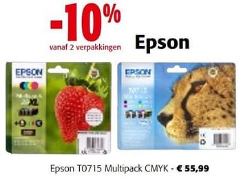 Promoties Epson t0715 multipack cmyk - Epson - Geldig van 02/01/2024 tot 16/01/2024 bij Colruyt