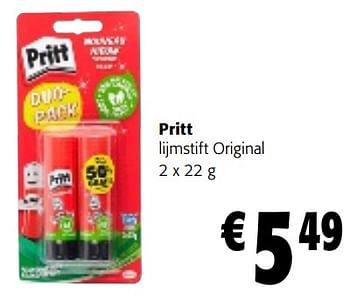 Promoties Pritt lijmstift original - Pritt - Geldig van 02/01/2024 tot 16/01/2024 bij Colruyt
