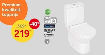 Promoties Duoblok toilet livenza - Aquazuro - Geldig van 03/01/2024 tot 29/01/2024 bij Brico