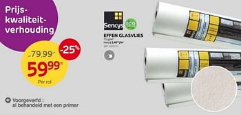 Promoties Effen glasvlies - Sencys - Geldig van 03/01/2024 tot 29/01/2024 bij Brico