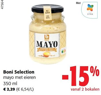 Promoties Boni selection mayo met eieren - Boni - Geldig van 02/01/2024 tot 16/02/2024 bij Colruyt