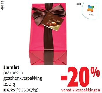 Promoties Hamlet pralines in geschenkverpakking - Hamlet - Geldig van 02/01/2024 tot 16/02/2024 bij Colruyt