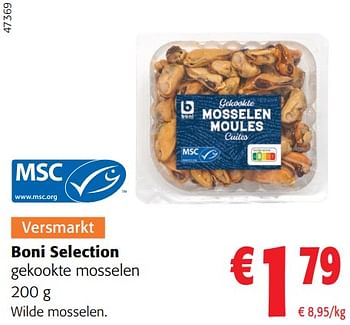 Promoties Boni selection gekookte mosselen - Boni - Geldig van 02/01/2024 tot 16/02/2024 bij Colruyt