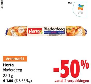 Promoties Herta bladerdeeg - Herta - Geldig van 02/01/2024 tot 16/02/2024 bij Colruyt